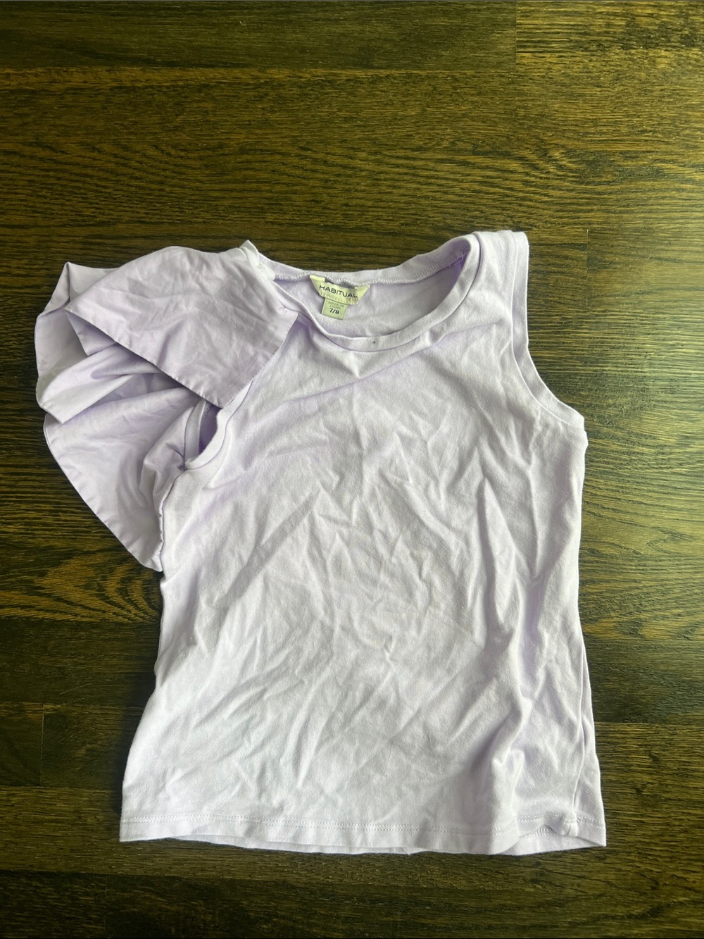 NWOT NEW Girls’ Lavender Flutter Ruffle Sleeve Tank top/sleeveless tank | 7/8